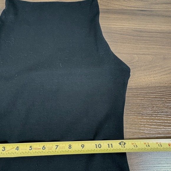 Zara Black Sleeveless Halter Neck Midi Bodycon Dress Stretch Womens Medium - Picture 9 of 13